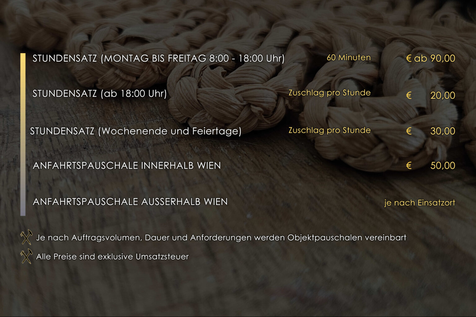 Preise Auflistung V5