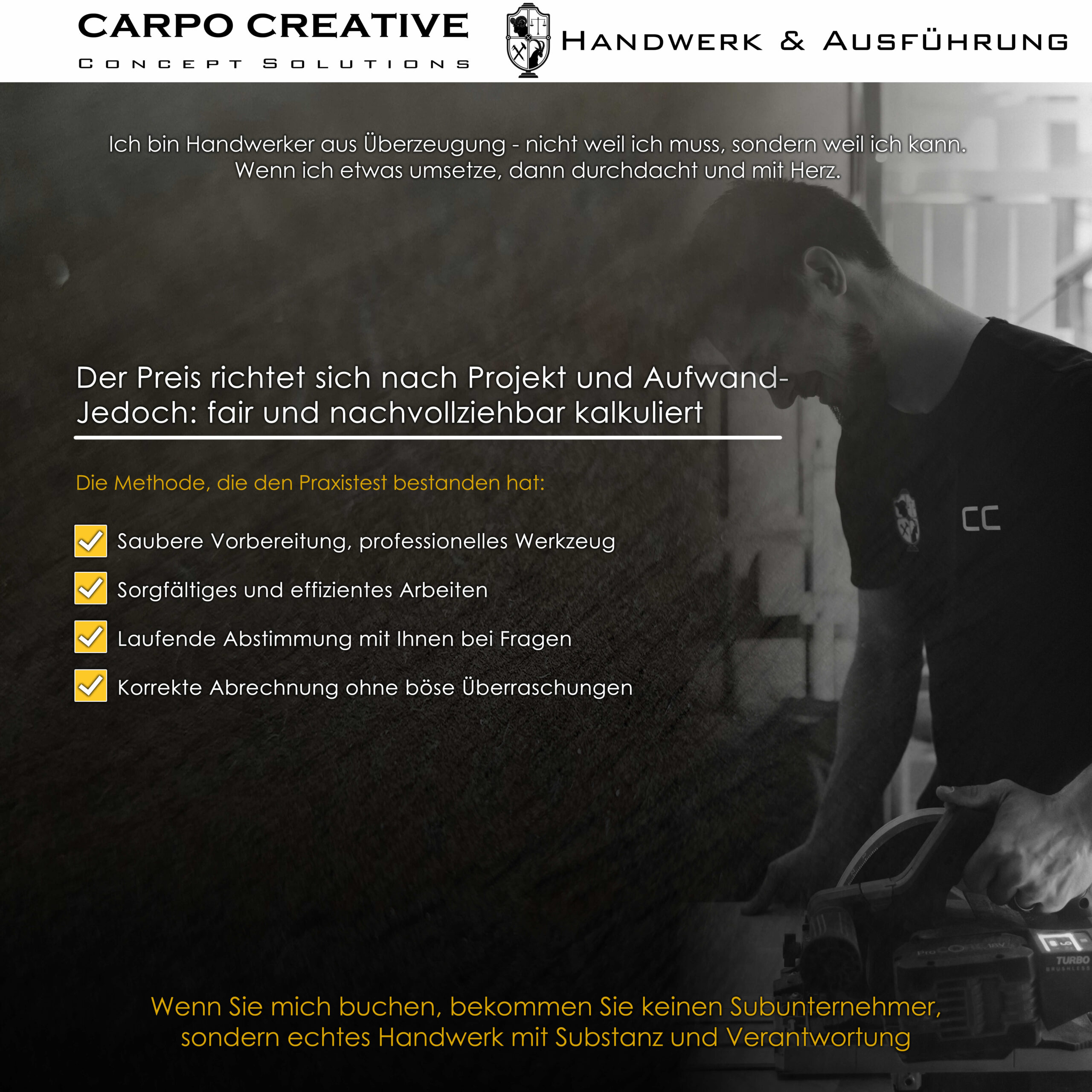 CARPO CREATIVE Concept Solutions Handwerk