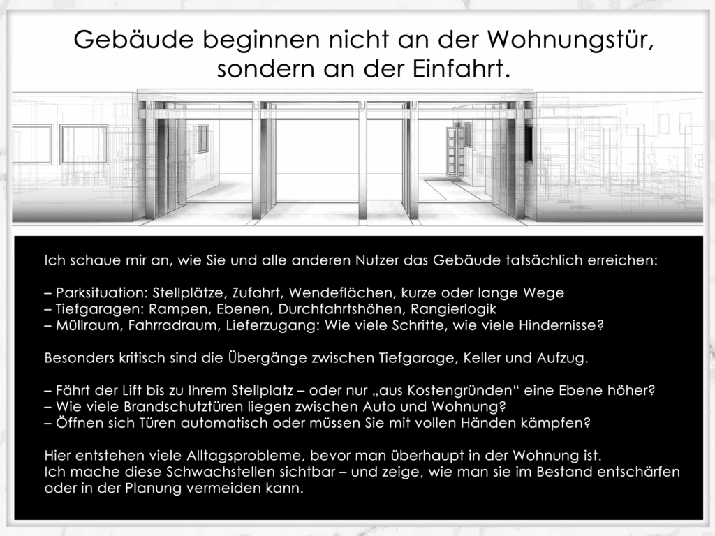 Spatial Solutions Wien - Text Bereich Gebäude und Zugang